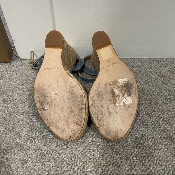 Barneys New York Denim Espadrille Wedges - Picture 7 of 7